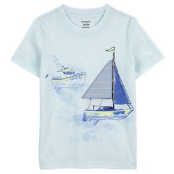 Carters Toddler Boys Sailboat Graphic Short Sleeve Tee