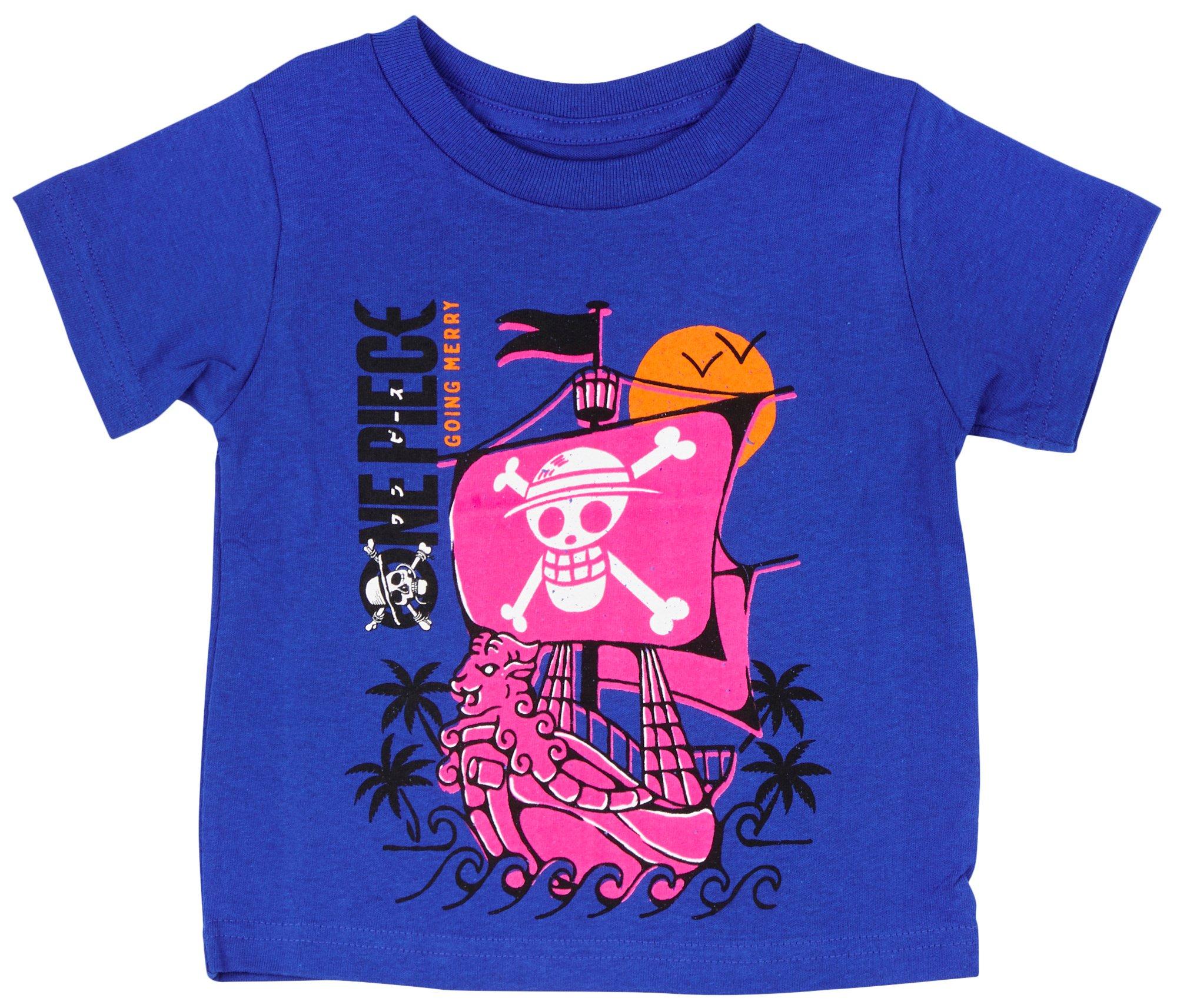 NARUTO Toddler Boys Pink Pirate Short Sleeve T-Shirt