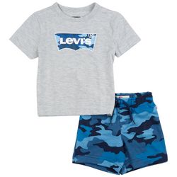 Levi's Toddler Boys 2-pc. Tee &  Camo Shorts Set
