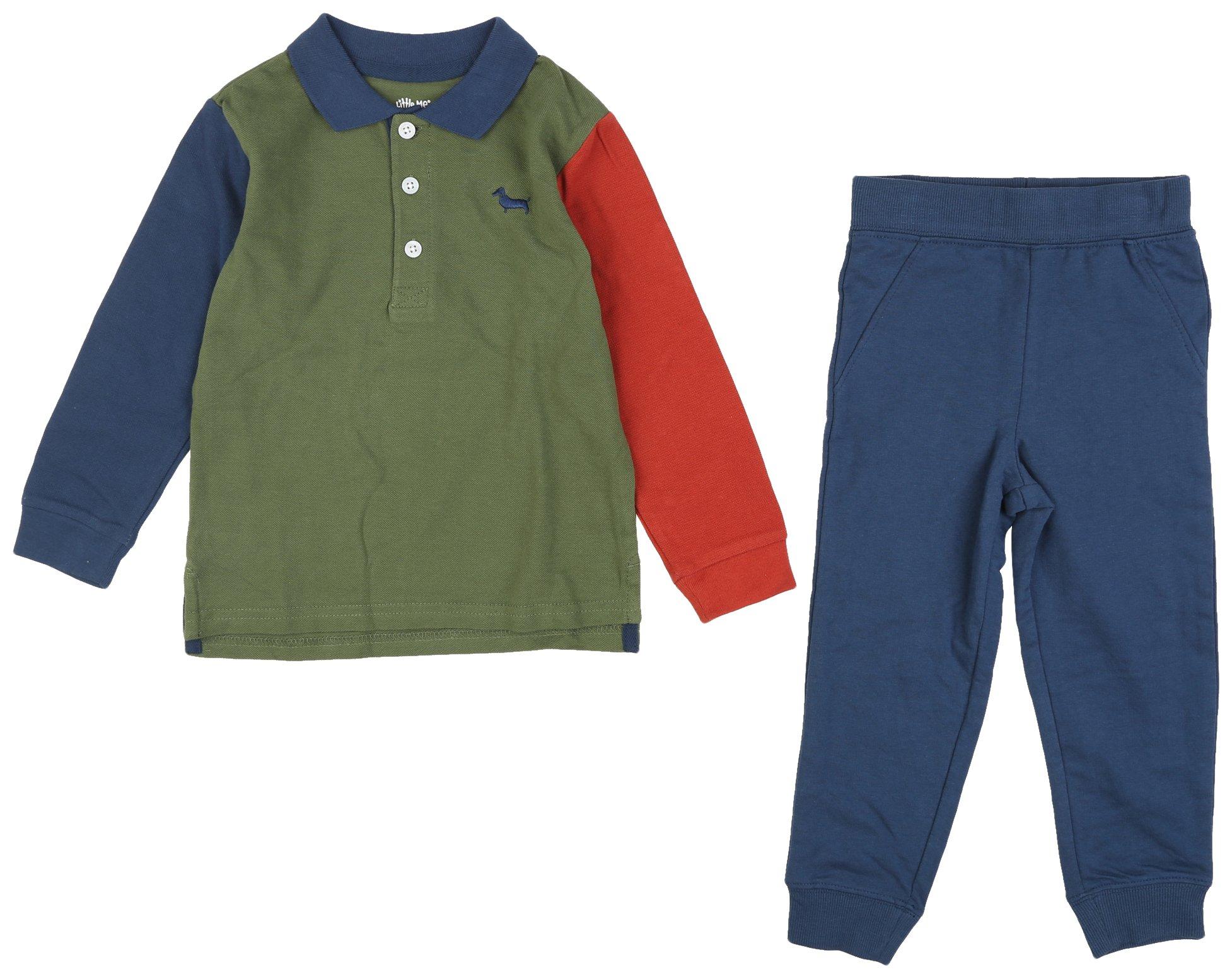 Toddler Boys 2-pc. Colorblock Golf Polo Pant Set