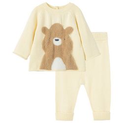 Little Me Baby Girls 2-pc. Bear Sweater Set