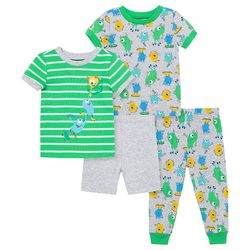 Little Me Toddler Boys 4-pc. Monster Pajama Set