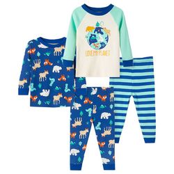 Little Me Toddler Boys 4-pc. Love My Planet Pajama Set