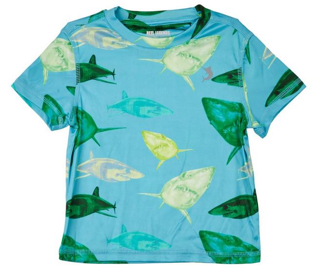 Reel Legends Boys Short Sleeve Size Medium Kids Orange Fishing Shirt