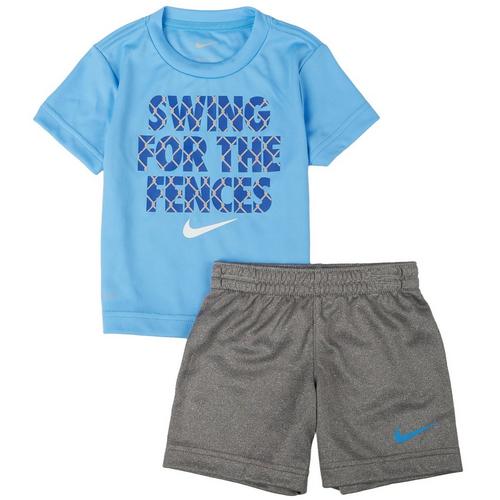 Nike Toddler Boys 2-pc. Graphic Fence & Text