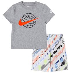 Nike Toddler Boys 2-pc. Digital Logo Tee & Shorts Set