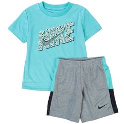 Nike Toddler Boys 2-pc. Dotted Logo Shorts Set
