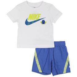 Toddler Boys 2-pc. Fruits Knit Nike Tee & Shorts Set