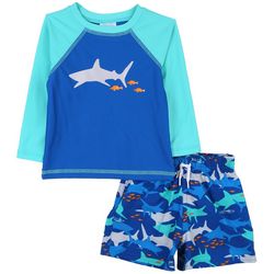 Floatimini Toddler Boys 2-pc. Sharks Swimsuit Set
