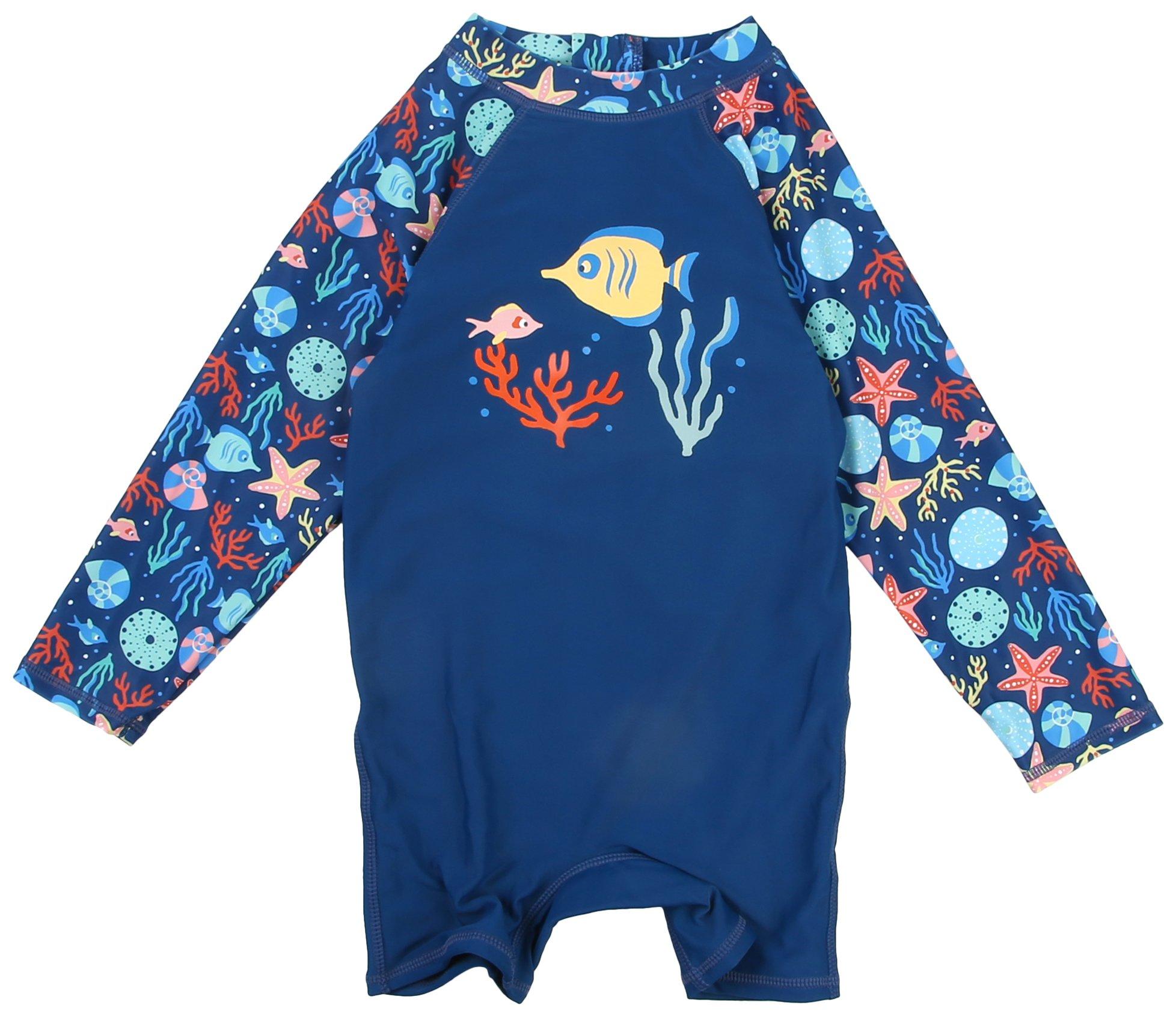 Toddler Boys 1-pc. Seashell Rashguard Swimsuit