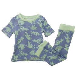 Sleep On It Toddler Boys 2-pc. Dinosaur Print Pajama Set