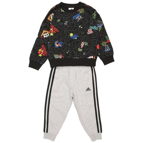 Adidas Toddler Boys 2-pc. Crew Neck Pant Set