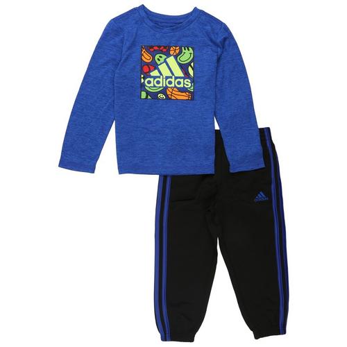 Adidas Toddler Boys 2-pc. Polyester Melange Pant Set