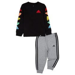 Adidas Toddler Boys 2-pc. Logo Screen Print  Pant Set