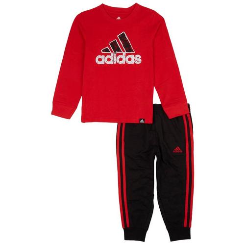 Adidas Toddler Boys 2-pc. Logo Stripe Pant Set