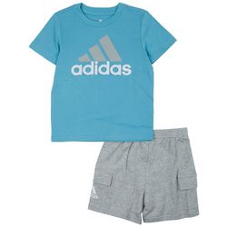 Adidas Toddler Boys 2-pc. Logo Cargo Short Set
