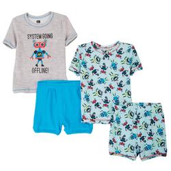 Toddler Boys 4-pc. Robot Pajama Short Set