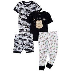 Only Boys Toddler Boys 4-pc. Monkey Camo Pajama Short Set