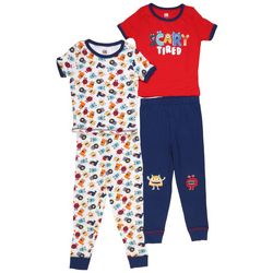 Toddler Boys 4-pc. Scary Tired Mix & Match Pajama Set