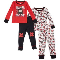 Only Boys Baby Boys 4-pc. Ninja Graphic Pajama Set
