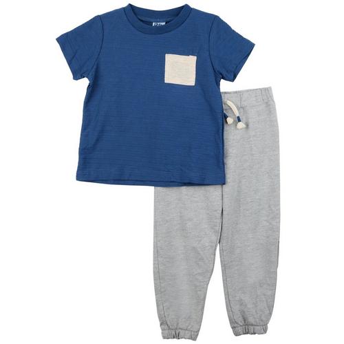 Little Lad Baby Boys 2-Pc. Pocket Tee And