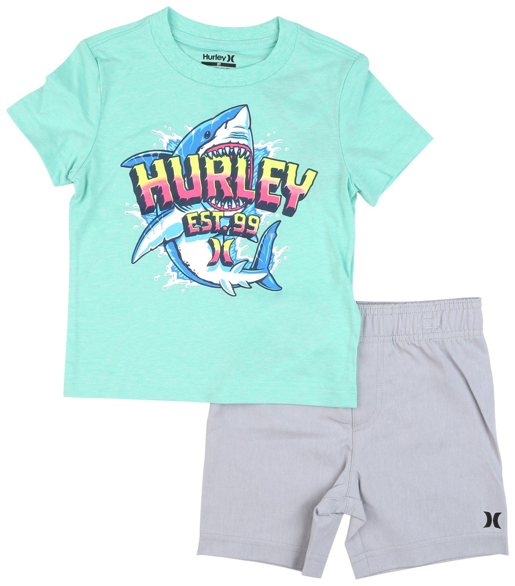 Toddler Boys 2-pc. Big Bite Shark Stretch Short Set