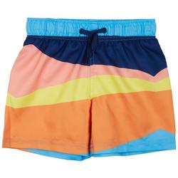 Toddler Boys Waves Surf Board Swimsuit Shorts