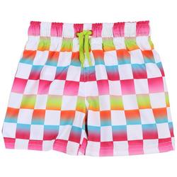 Toddler Boys Checkered Swim Shorts