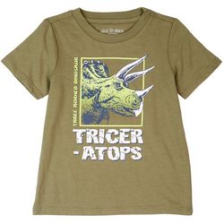 Dot & Zazz Toddler Boys Triceratops Screen Print T-Shirt