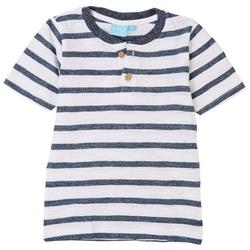 Toddler Boys Stripe Henley Short Sleeve T-Shirt