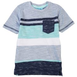 Toddler Boys Striped Pocket Short Sleeve T-Shirt