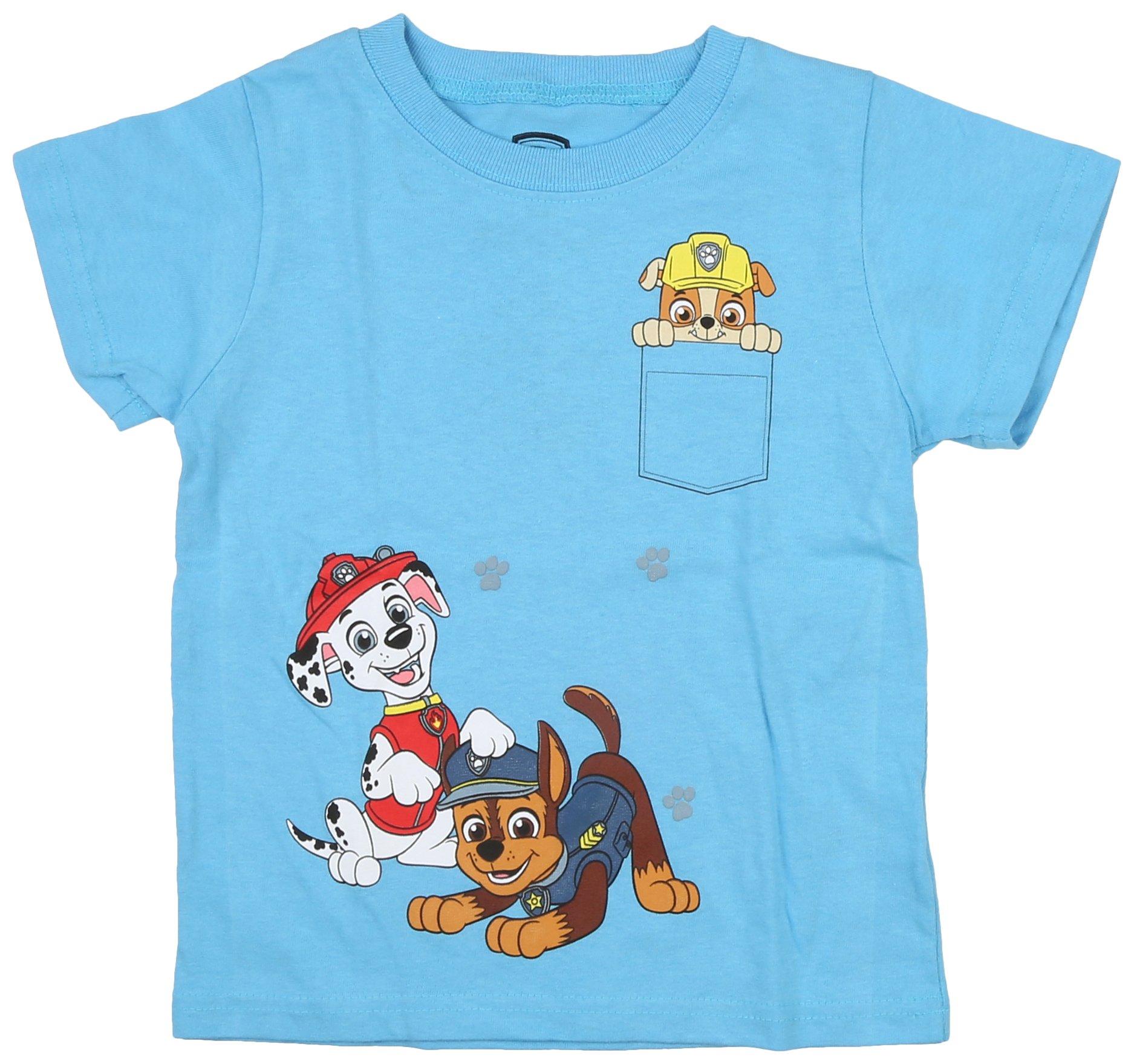 Toddler Boys Pocket Pawsome Short Sleeve Top