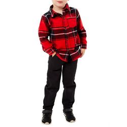 Toddler Boys Long Sleeve Plaid Flannel Shirt