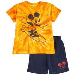 Mickey Mouse Toddler Boys 2-pc. Tie Dye Surfing Short Set