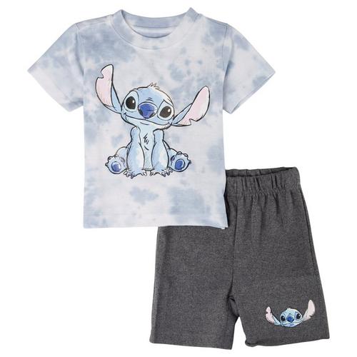 Disney Toddler Boy Stitch Short Set
