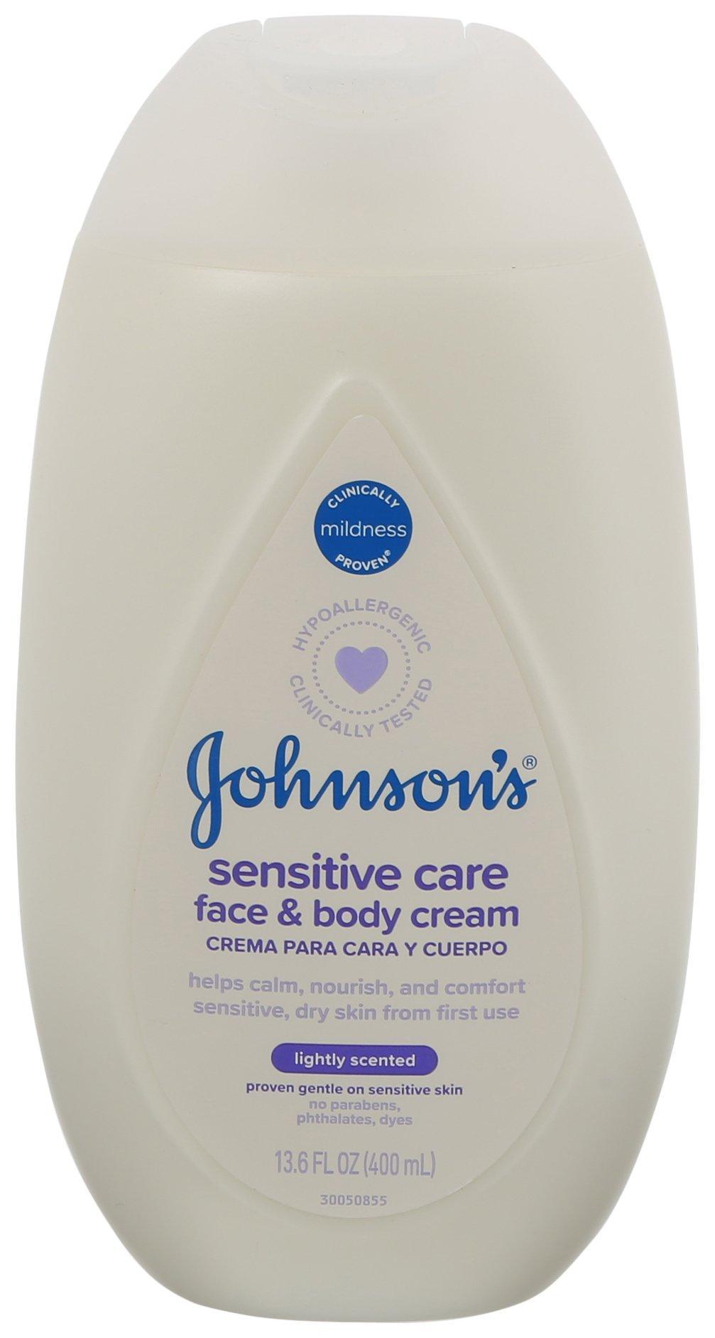 Johnson & Johnson Sensitive Care face and body