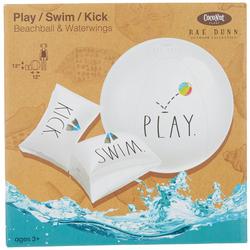 Swim Kick Water Beachball & Waterwings Set