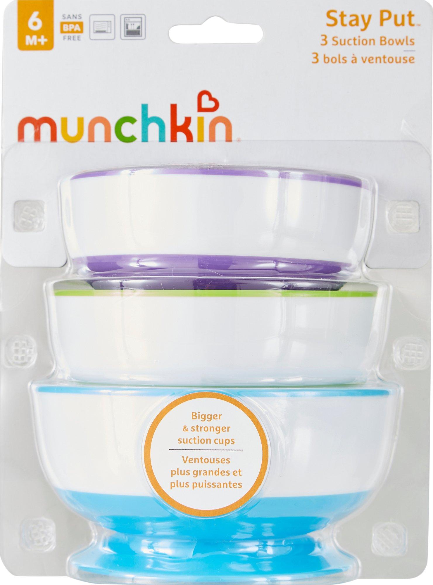 Munchkin 3 Pc. Stay-Put Suction Bowls Set