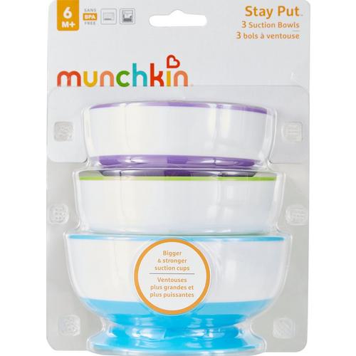 Munchkin 3 Pc. Stay-Put Suction Bowls Set