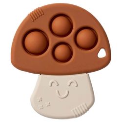 Itzy Ritzy Pop Mushroom Silicone Teether W/ Sensory Popper