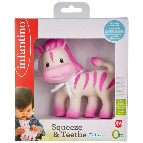 Infantino Baby Zebra Squeeze & Teether