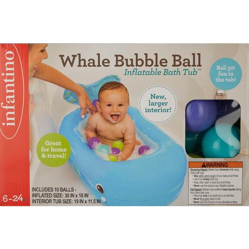 Infantino Unisex Whale Bubble Inflatable Bath Tub Ball