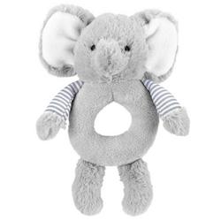 Baby 6 in. Elephant Ring Rattle, Plush Toy