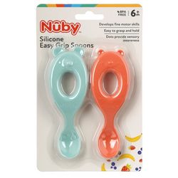 Nuby 2 pc. Silicone Easy Grip Spoons Set