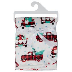 Betty & Bob Baby Christmas Truck Screen Print  Baby Blanket