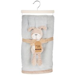 Baby 2-pk. 30in.x36in. Pink Blanket Puppy Plush Toy  Set