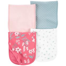 Baby Girls 4-pk. Floral Burp Cloth Set