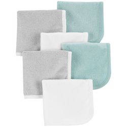 Carters Baby Boys 6-pk. Solid & Striped Wash Cloth Set