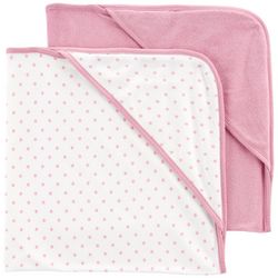 Carters Baby Girls 2-pk. Solid & Polka Dot Towel Set