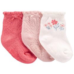 Baby Girls 3-pk. Ruffle Floral Socks
